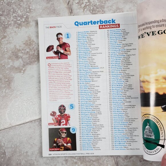 Athlon Josh Paschal Big Blue SEC Football Preview Sports Magazine Vol 54/ 2021 - Picture 4 of 8